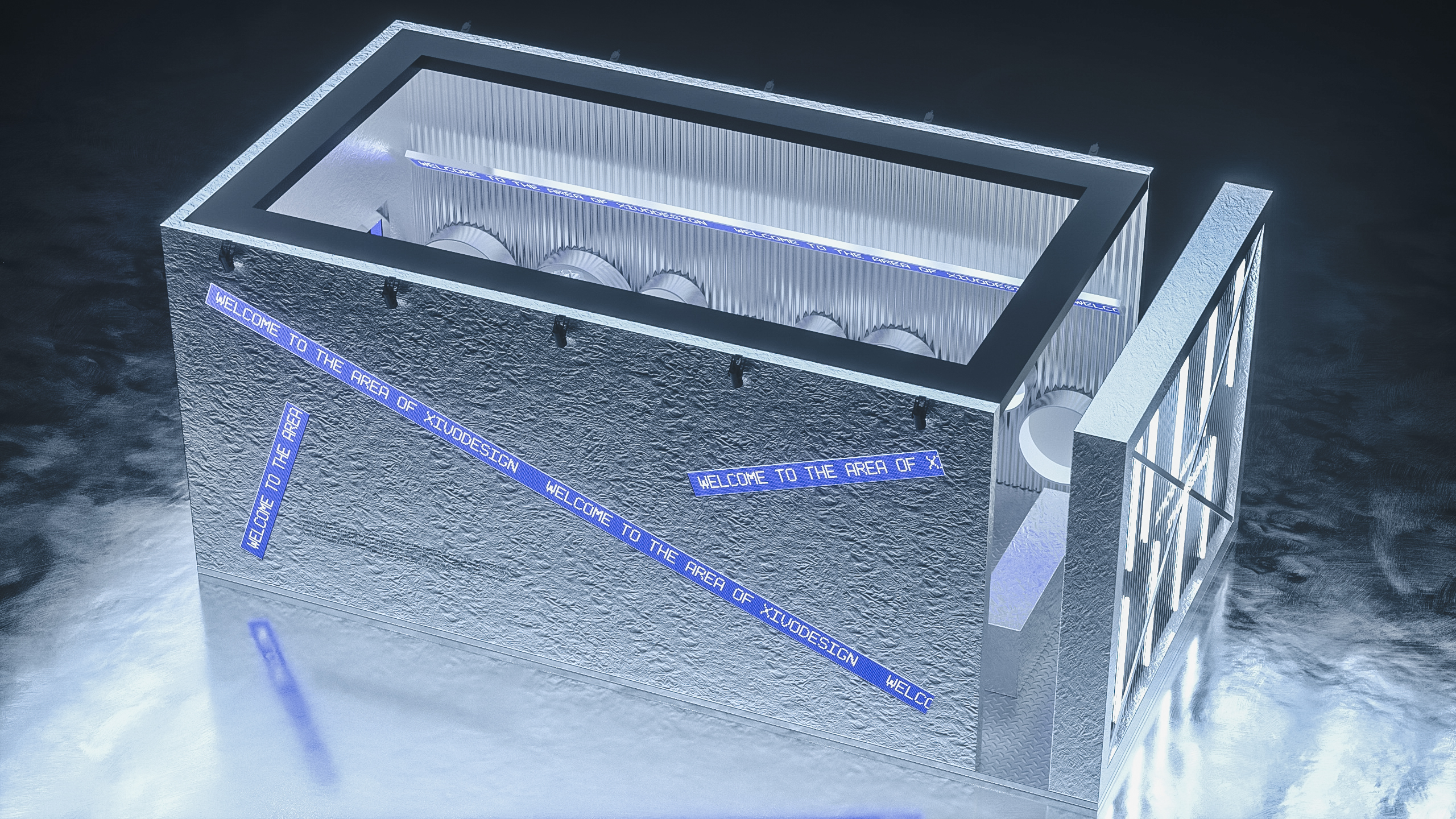 trend，Booth design，science and technology，Metal，Device design，interactive，Exhibition，Space，