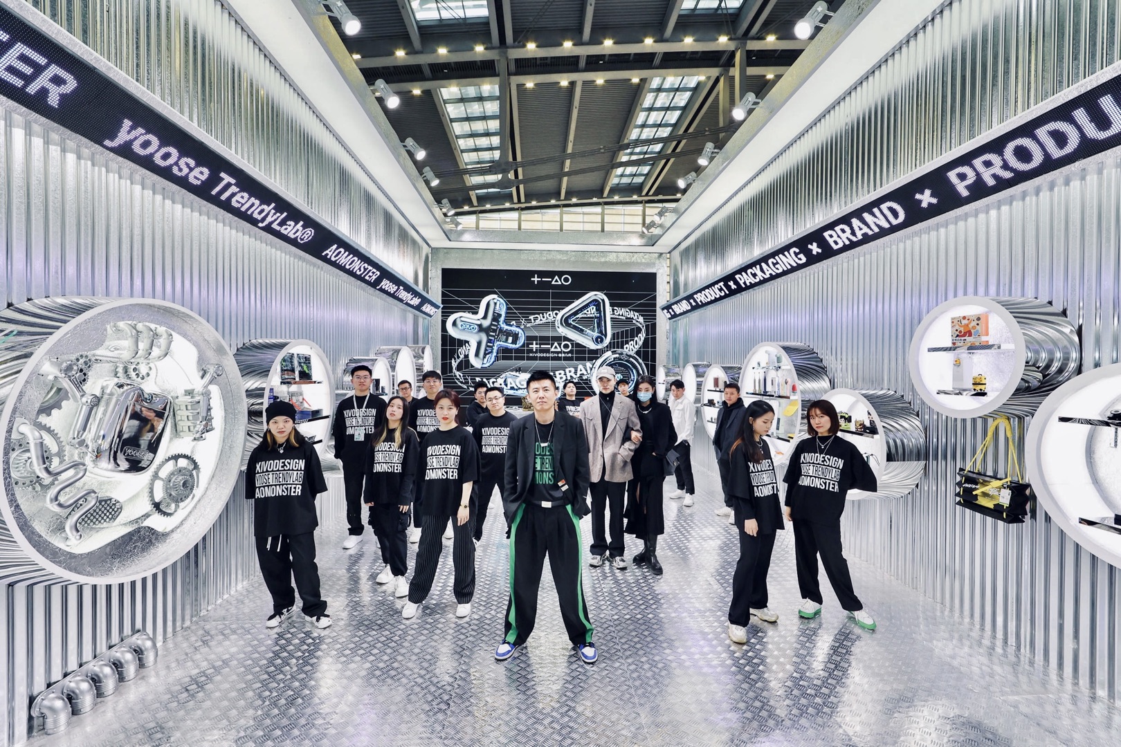 trend，Booth design，science and technology，Metal，Device design，interactive，Exhibition，Space，