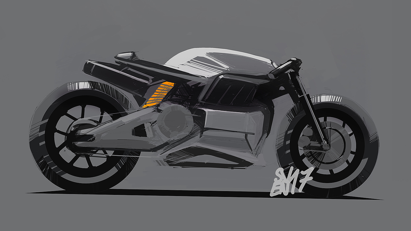 Hand drawn，vehicle，motorcycle，Hand drawn car，sketch，