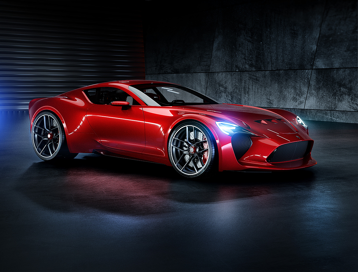 车，渲染图，红色，612 GTO III，3d模型，Sasha Selipanov，