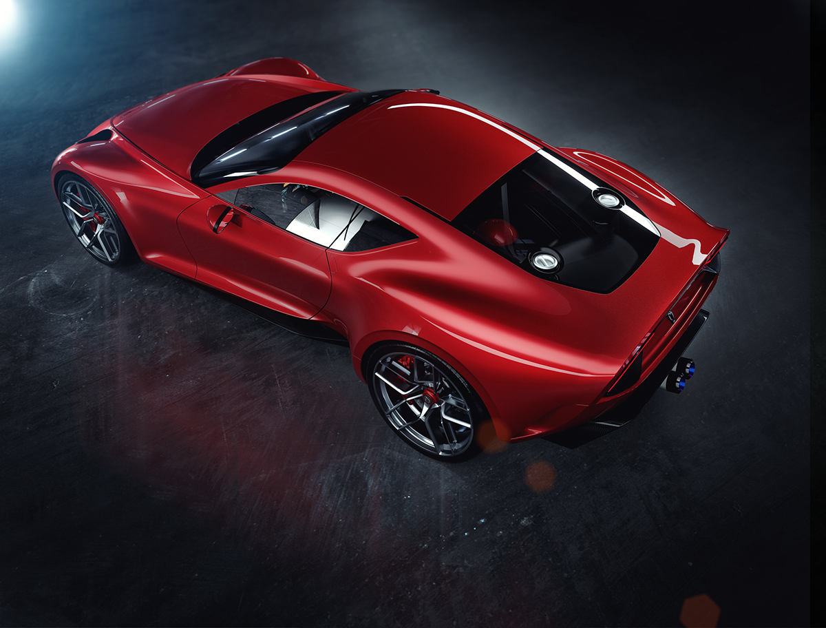 vehicle，Rendering，gules，612 GTO III，3D model，Sasha Selipanov，