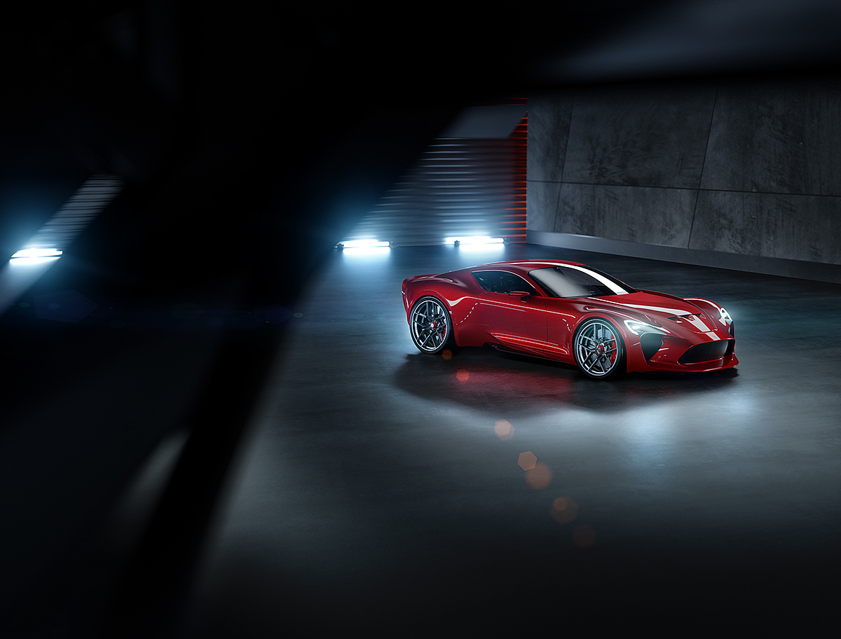 vehicle，Rendering，gules，612 GTO III，3D model，Sasha Selipanov，