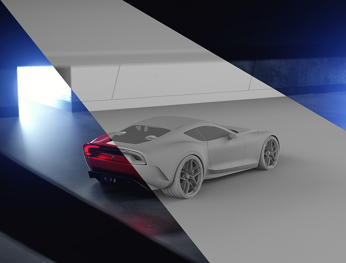 vehicle，Rendering，gules，612 GTO III，3D model，Sasha Selipanov，