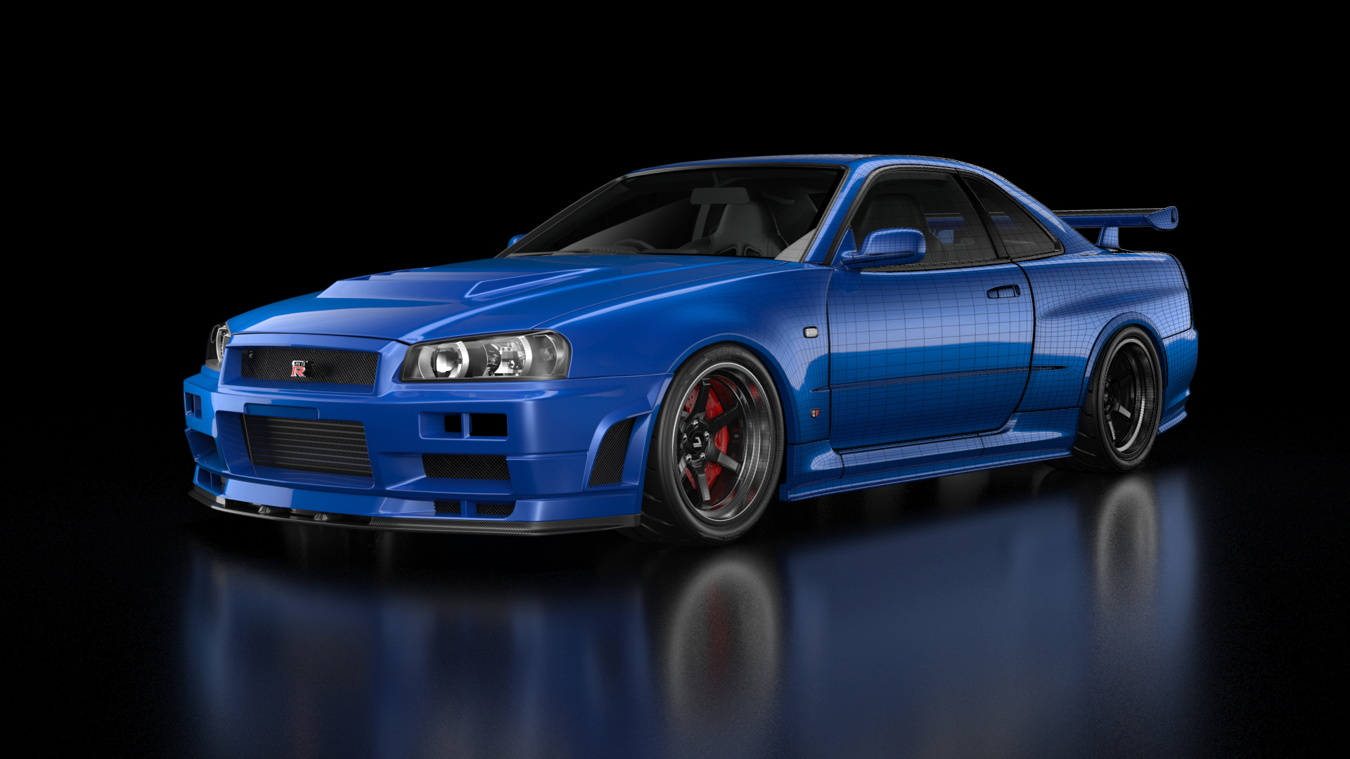 保罗沃克gtr r34壁纸图片