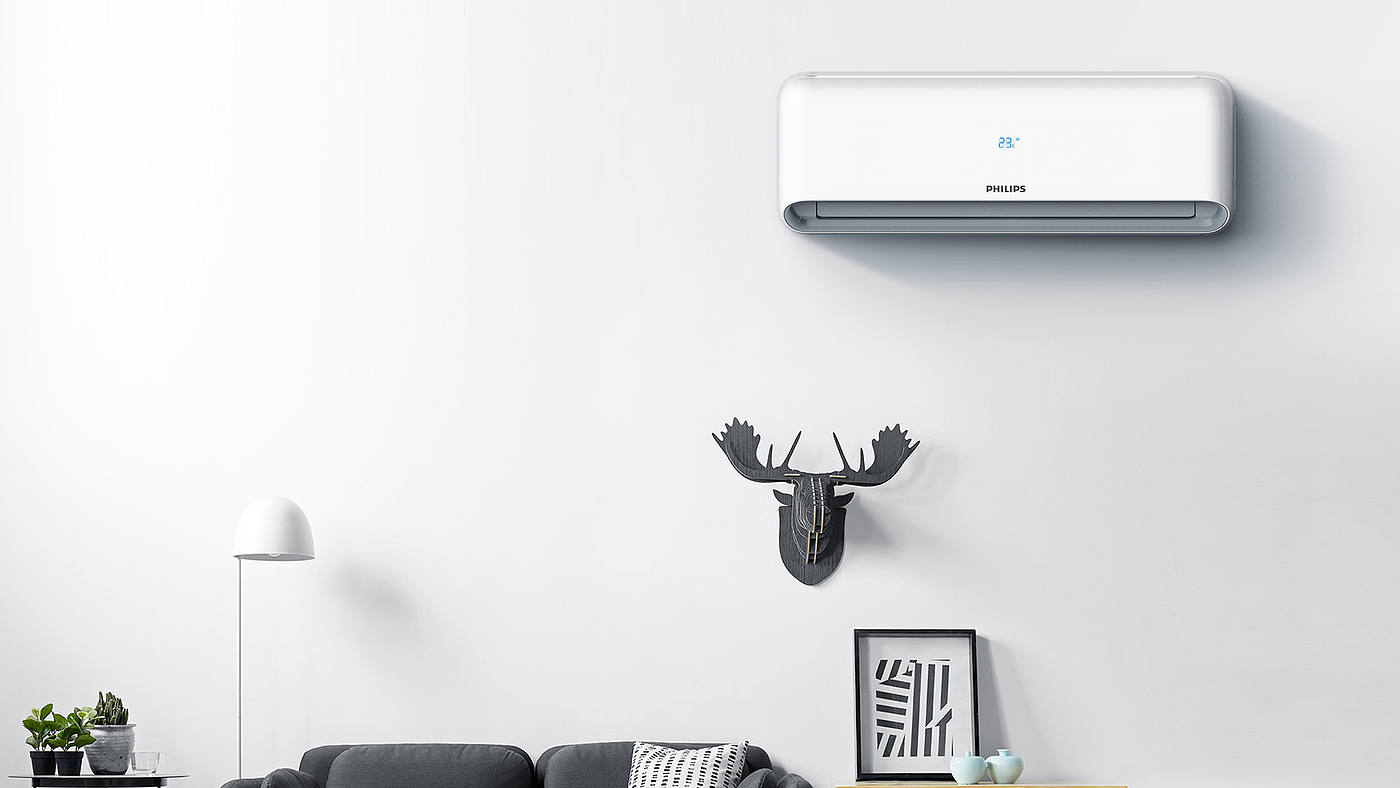 air conditioner，Wall mounted air conditioner，Household appliances，small home appliances，White goods，Refrigeration equipment，Aijia industrial design，Philips，