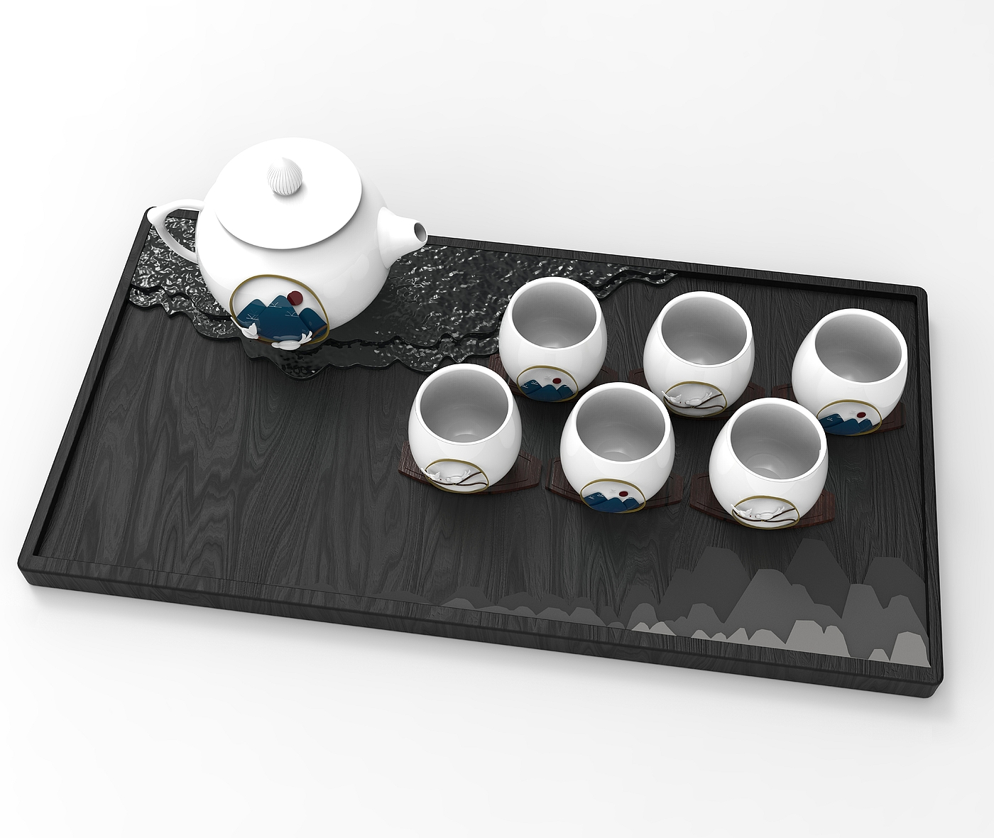 Tea set design，