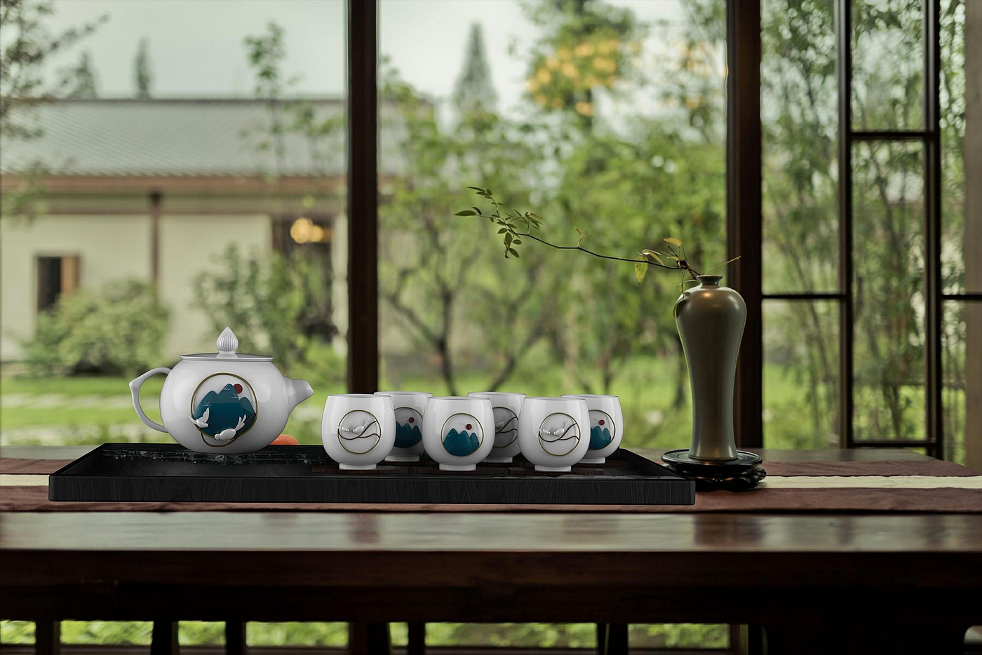 Tea set design，