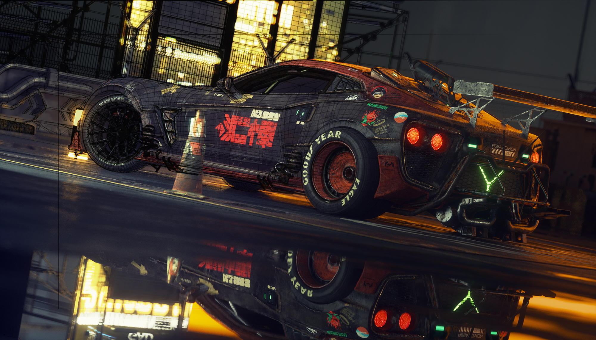 Cyberpunk，Sports car，