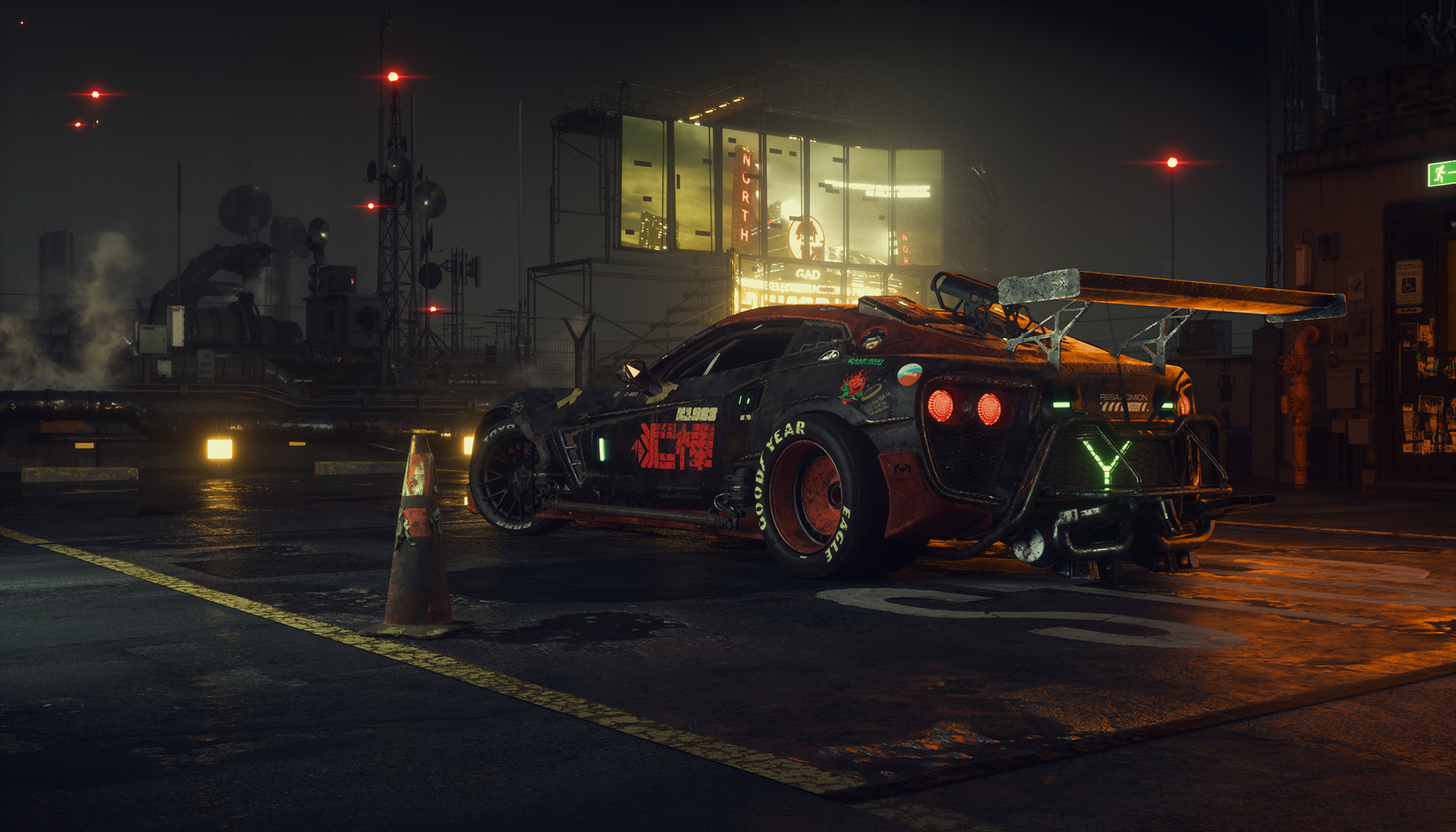 Cyberpunk，Sports car，