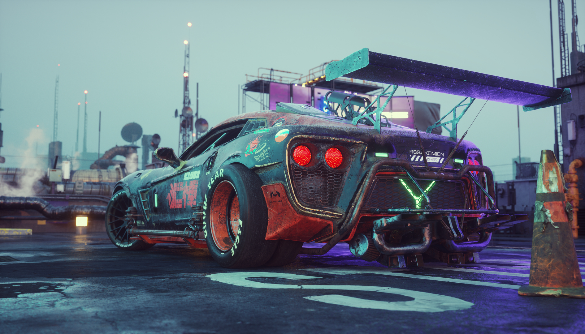 Cyberpunk，Sports car，