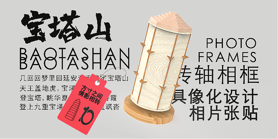 Rotating shaft，Yan'an，Photo frame，diy，