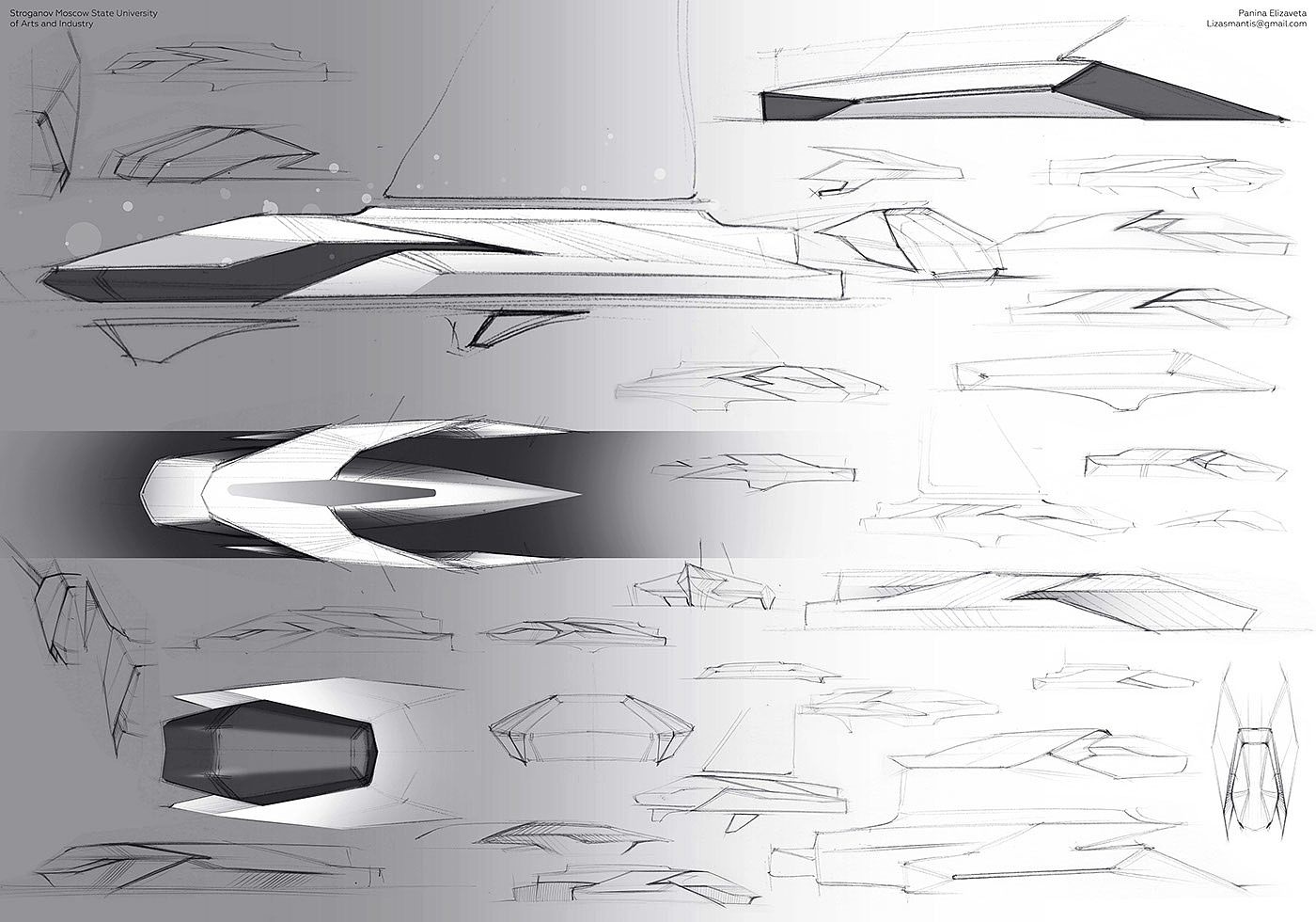 Rendering renderings，conceptual design，Trimaran，