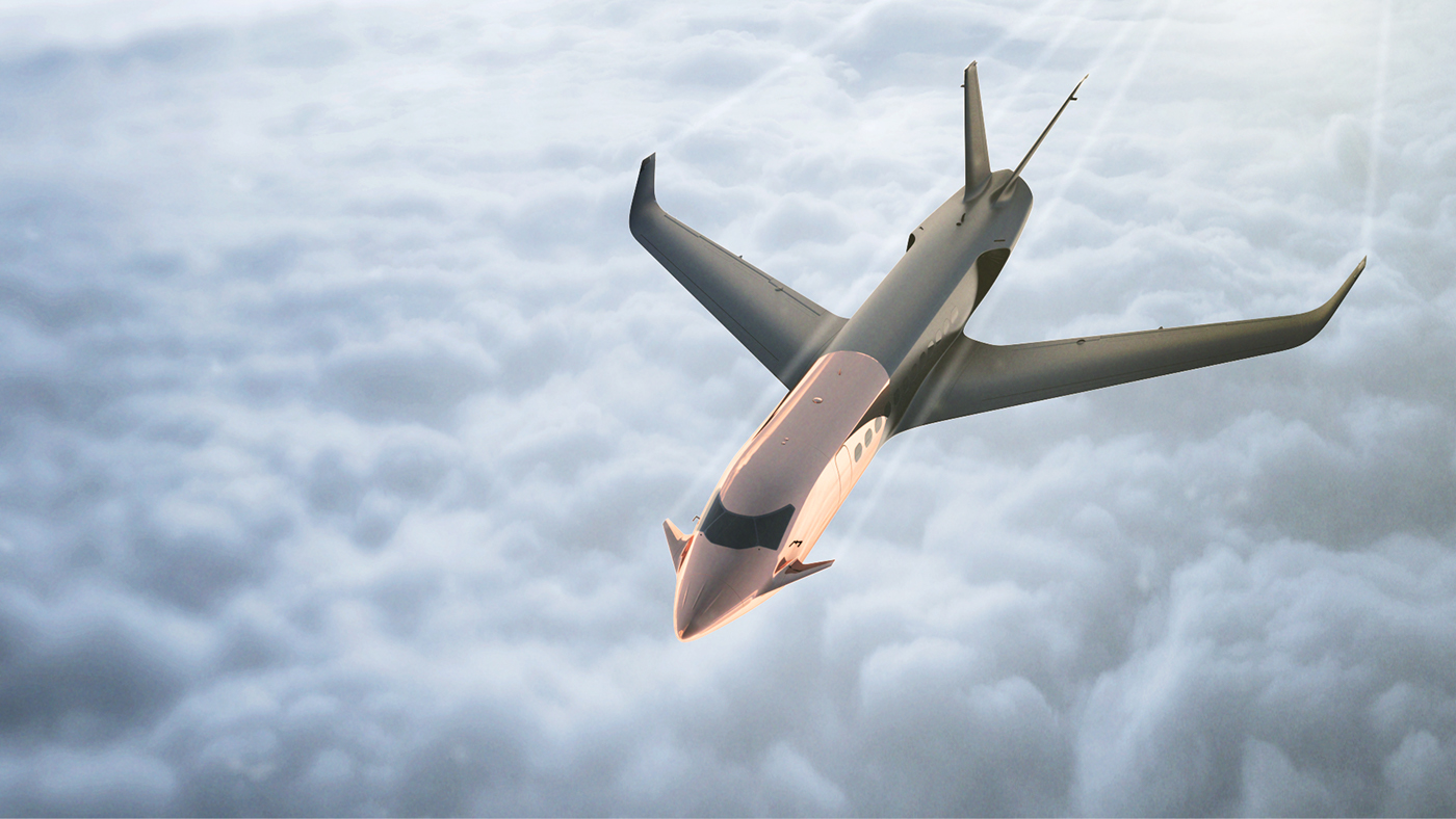 Hx-1 type，peugeot，CGI rendering，Jet aircraft，beautiful，Autodesk Maya，vray，