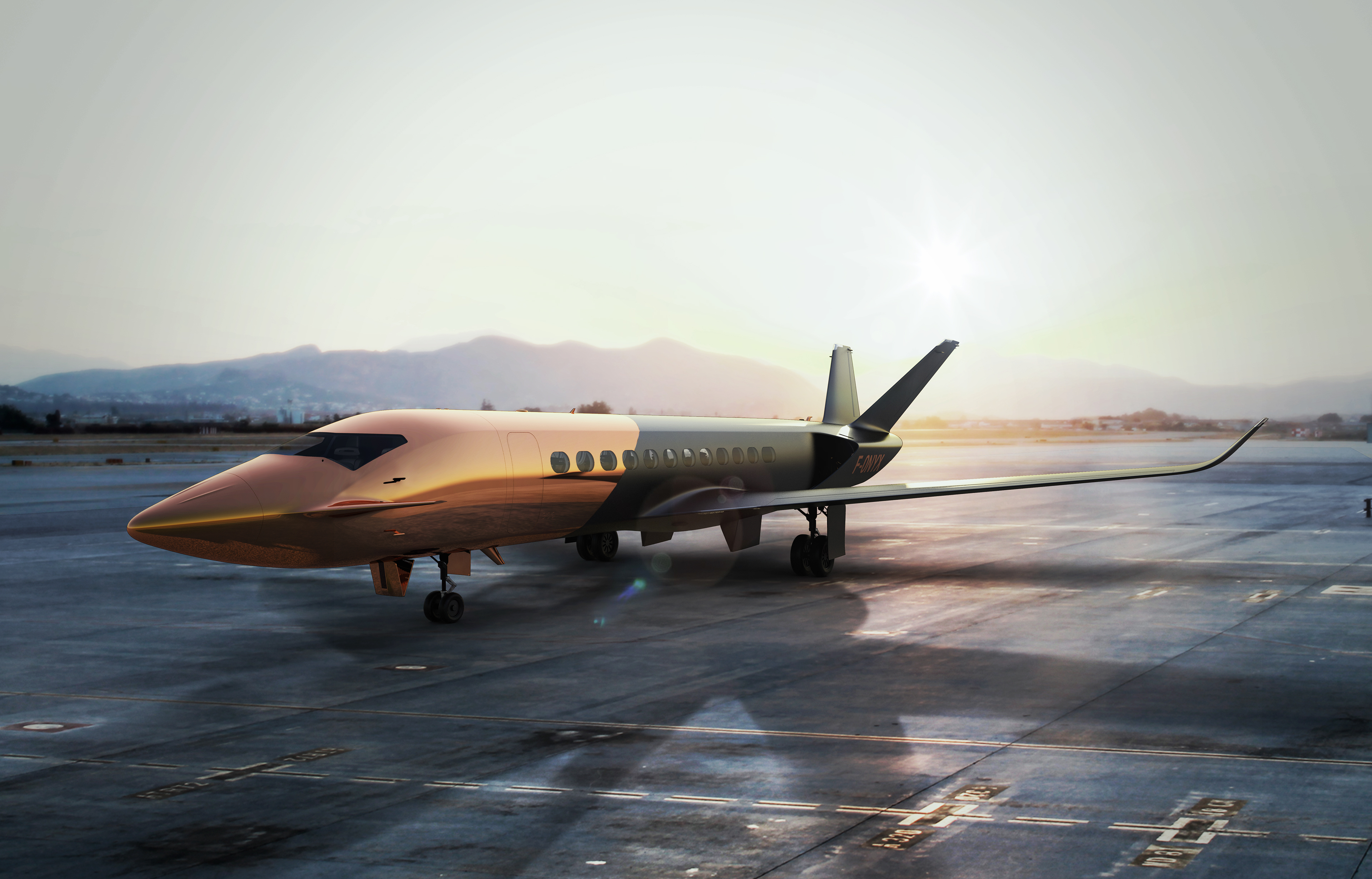 Hx-1 type，peugeot，CGI rendering，Jet aircraft，beautiful，Autodesk Maya，vray，