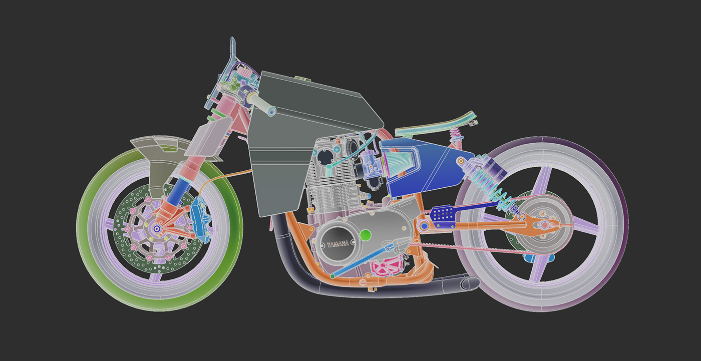 motorcycle，Yamaha，Vintage car，