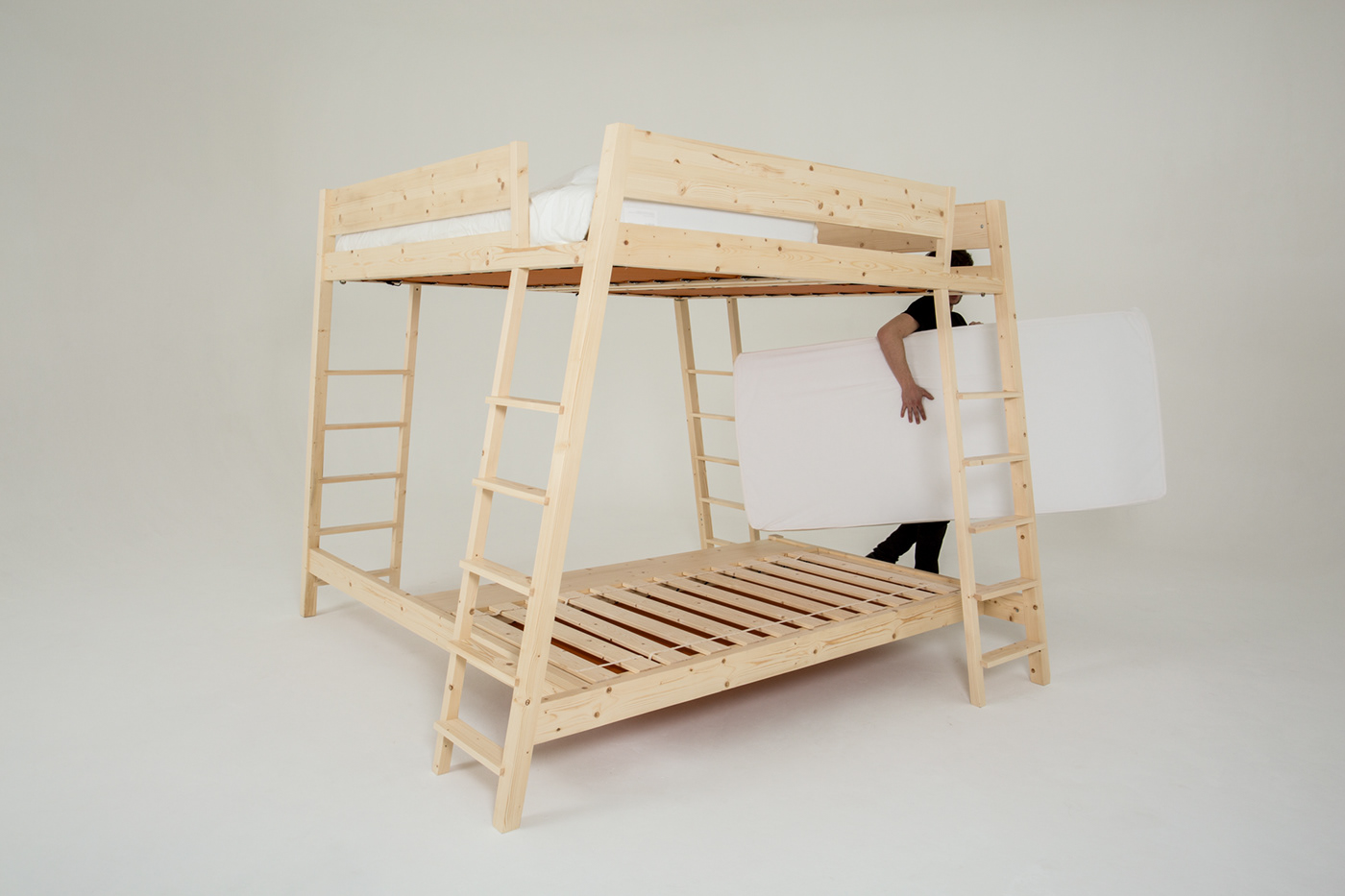 Bed，stairs，Wooden bed，imagine，