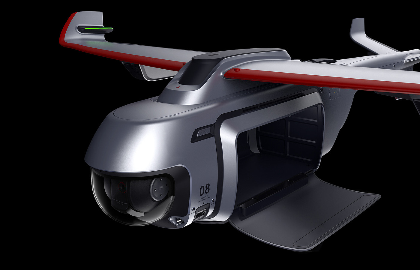 Industrial design of DJI Dajiang express products with sense of automation technology，