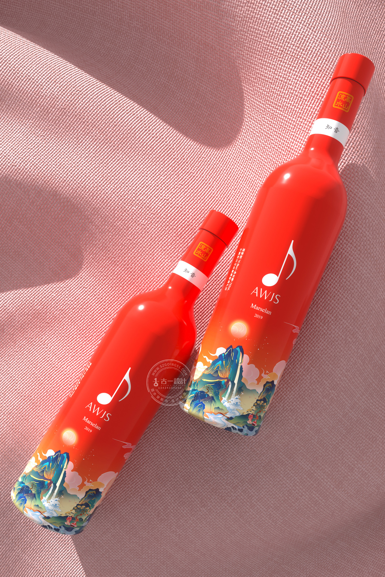 Red wine packaging design，Gu Yi design，Red wine design company，