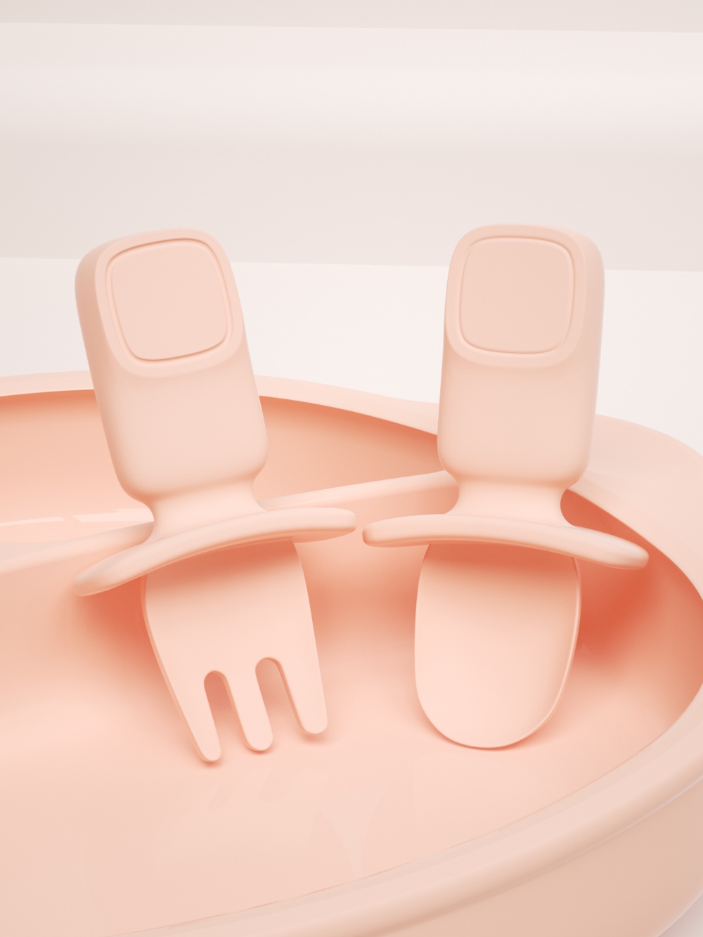 Silicone spoon fork，