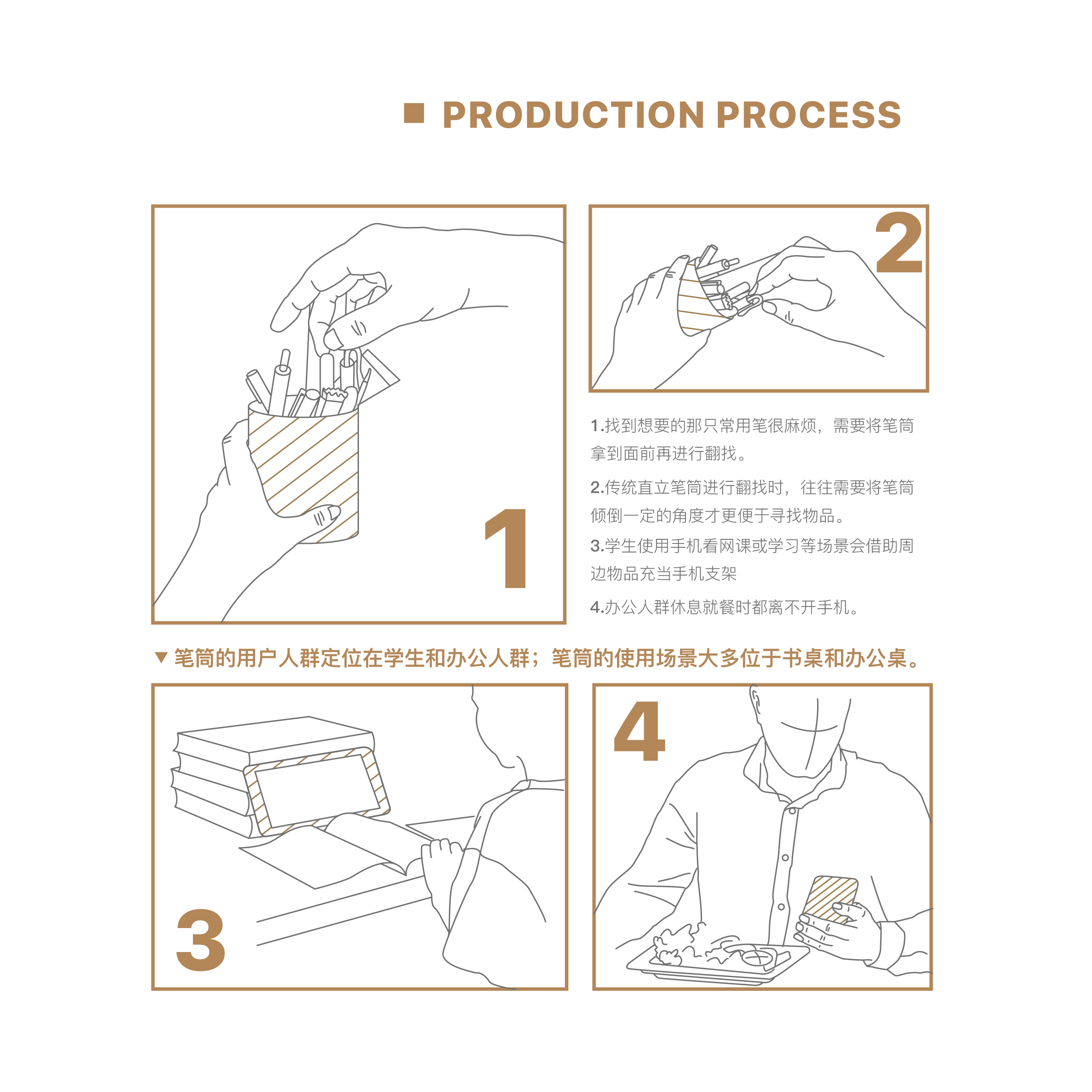 pen container，Original stationery design，Office Supplies，Mobile phone bracket，Penholder design，