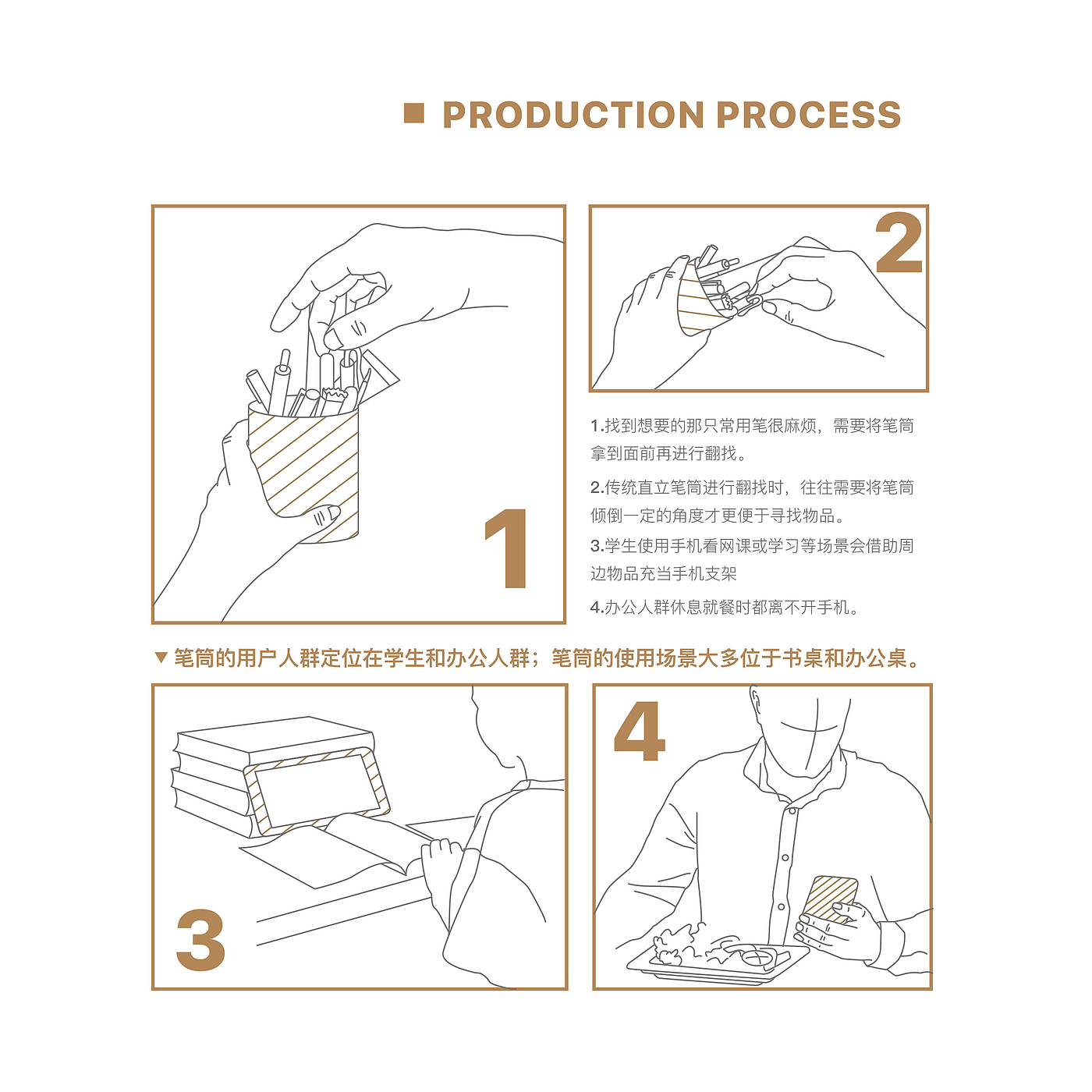 笔筒，原创文具设计，办公用品，手机支架，笔筒设计，