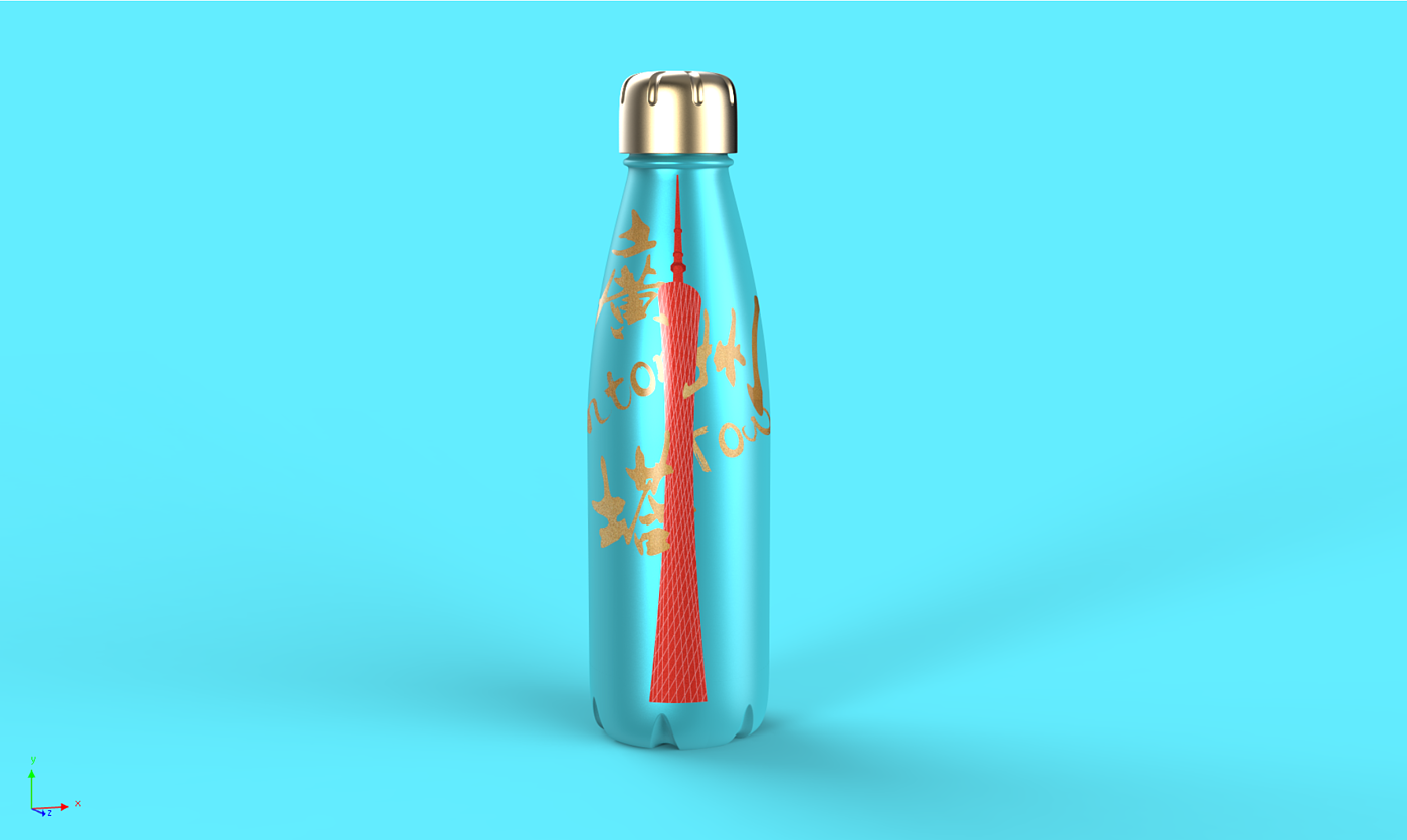 Cultural creation，Water bottle，packing design，