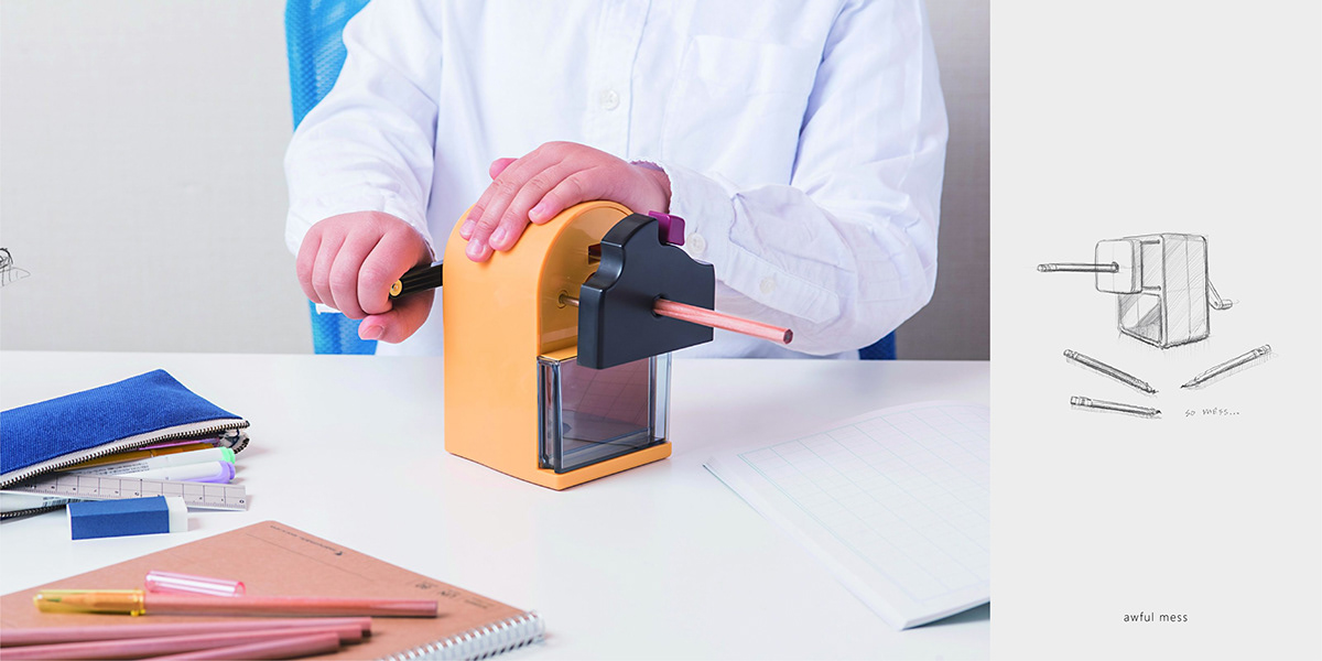 conceptual design，product design，Electric sharpener，Stationery，