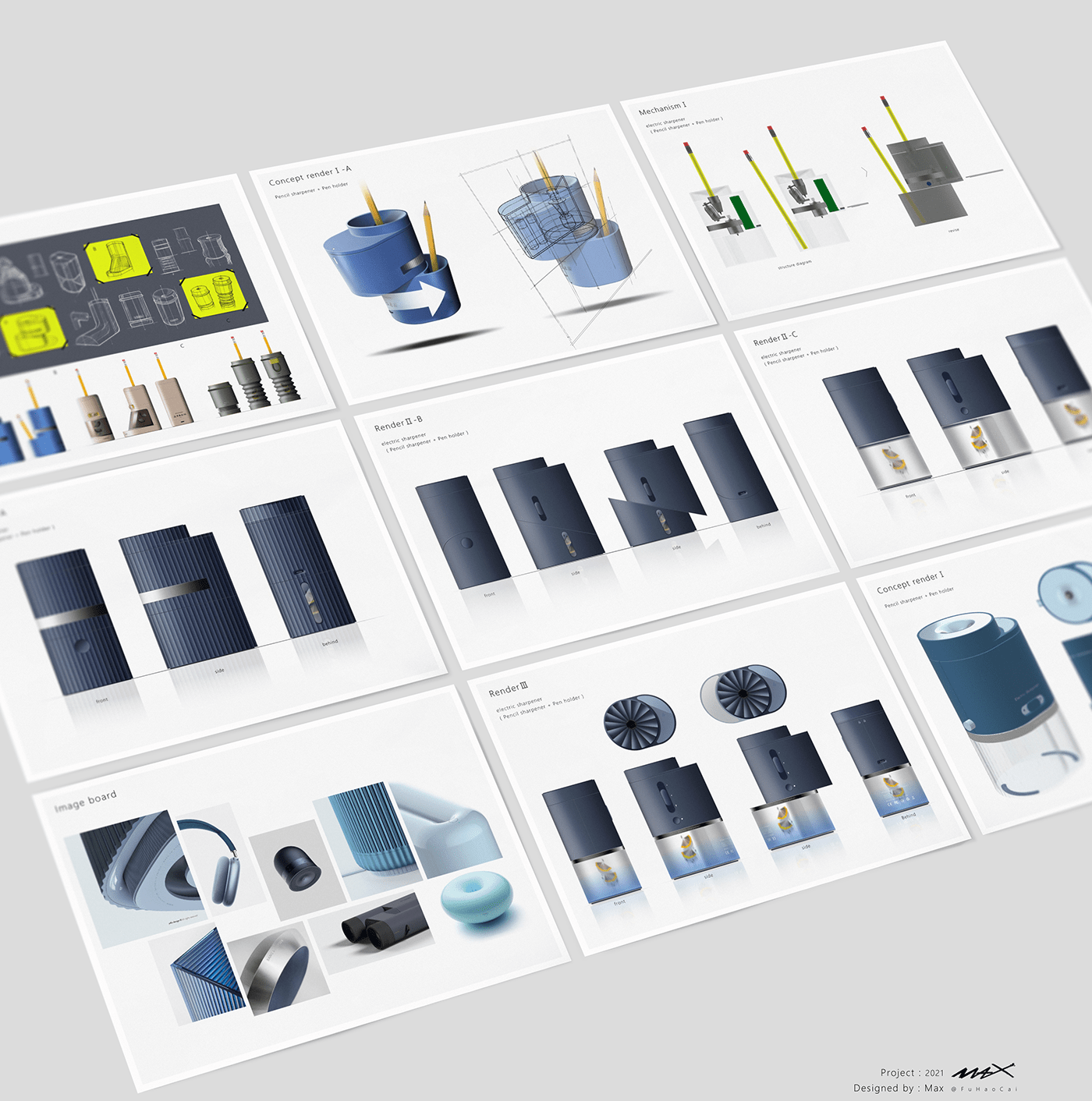 conceptual design，product design，Electric sharpener，Stationery，