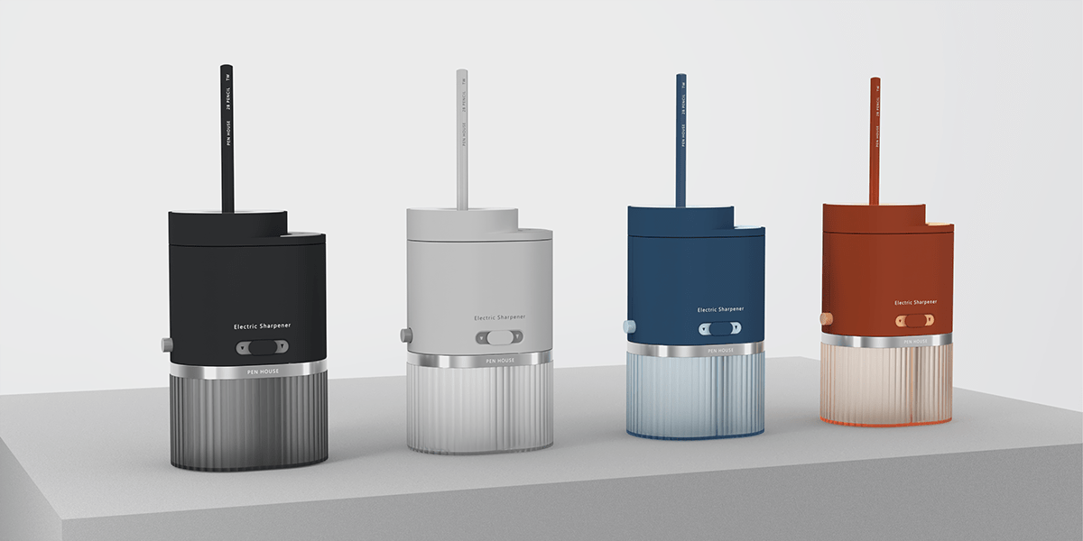 conceptual design，product design，Electric sharpener，Stationery，