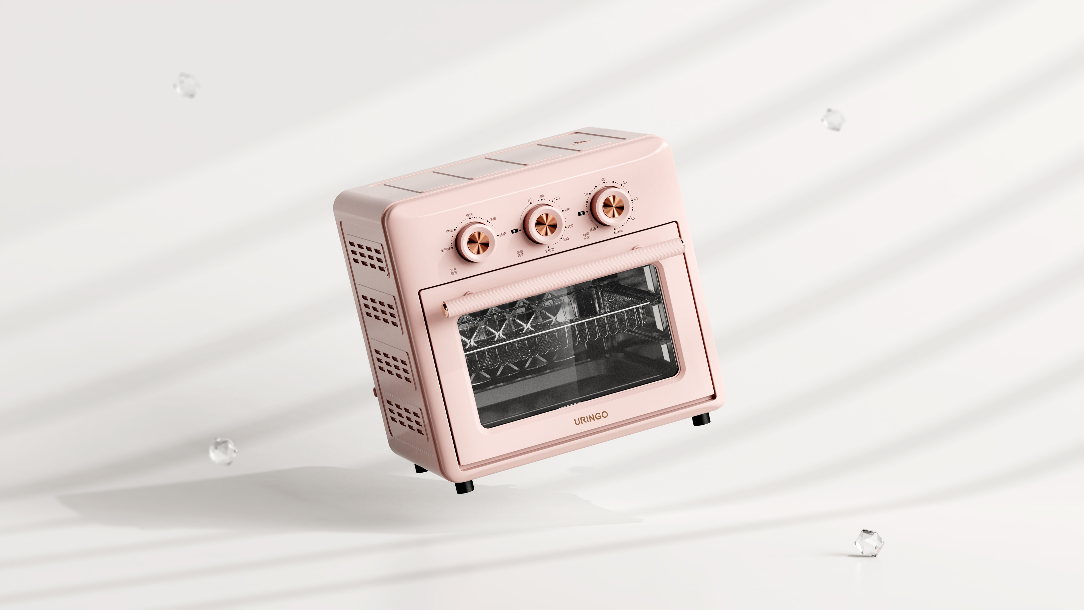 product design，Macro wing design，Electric oven，Kitchen appliances，Colorful jingle，oven，Product rendering，Air oven，