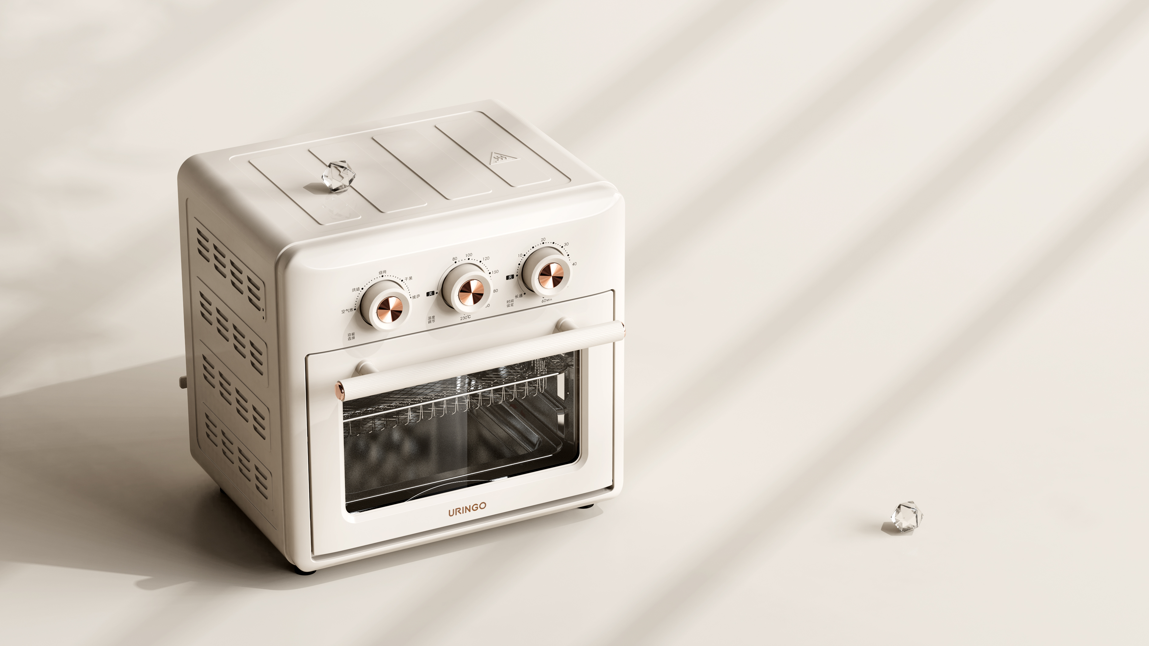 product design，Macro wing design，Electric oven，Kitchen appliances，Colorful jingle，oven，Product rendering，Air oven，