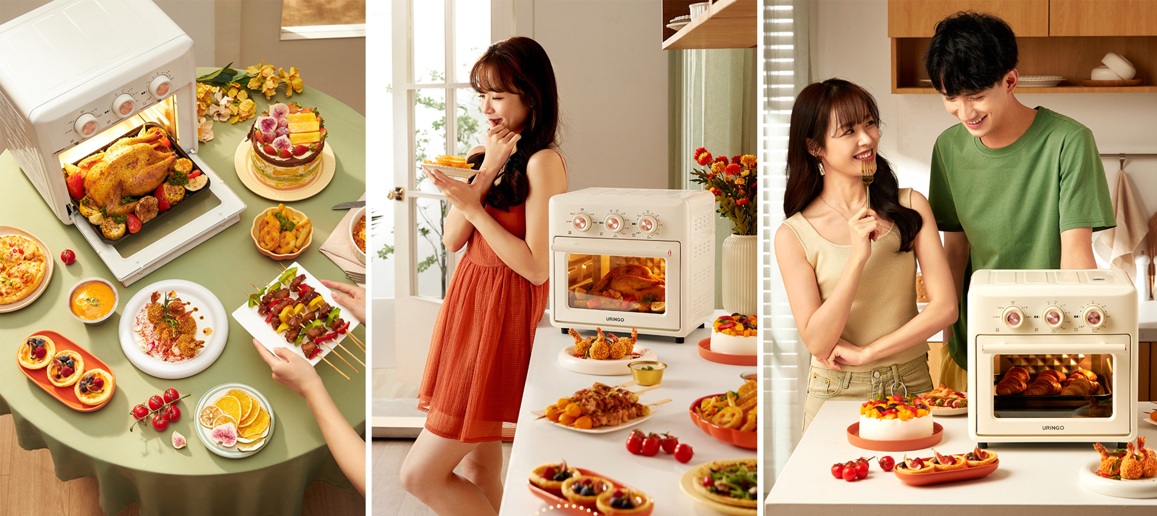 product design，Macro wing design，Electric oven，Kitchen appliances，Colorful jingle，oven，Product rendering，Air oven，