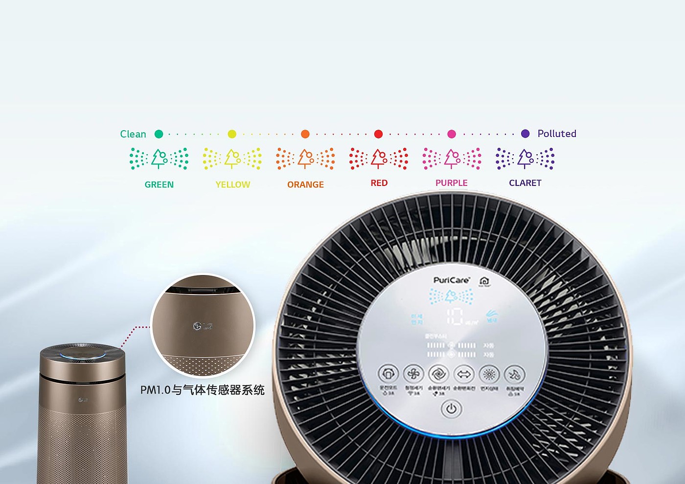 lg，air cleaner，AS60GDGP2，360 degree purification，