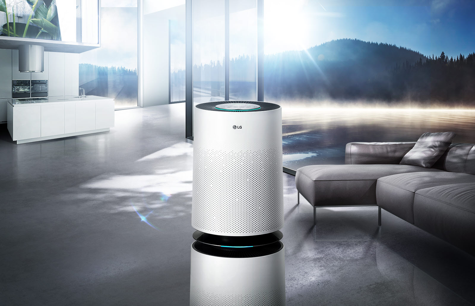 lg，air cleaner，AS85GDWL，360 degree purification，