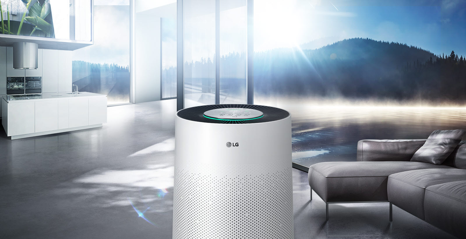 lg，air cleaner，AS55GD，360 degree purification，