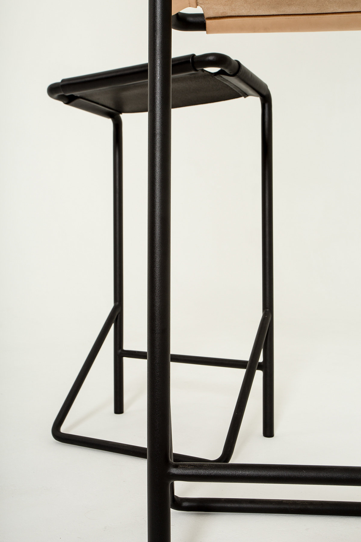 stool，Leatherwear，Metal，black，