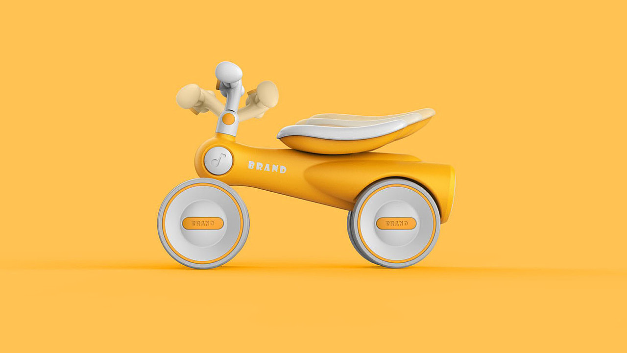 Children's products，Children's scooter，Children's balance car，Good things for children，industrial design，Tide boy，Render，Taxi，