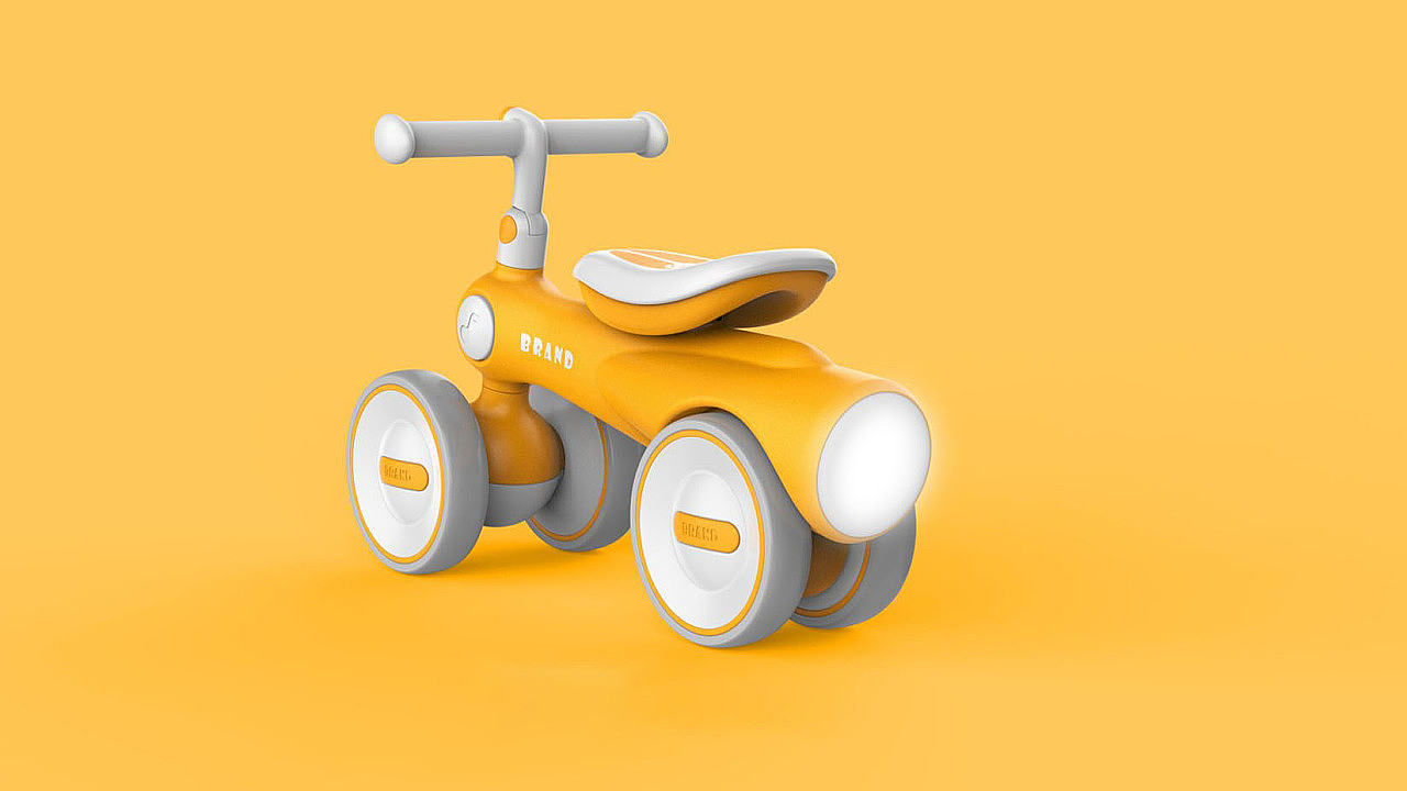 Children's products，Children's scooter，Children's balance car，Good things for children，industrial design，Tide boy，Render，Taxi，