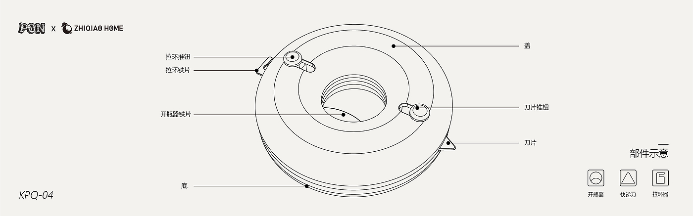 doughnut，Bottle opener，Express knife，product design，