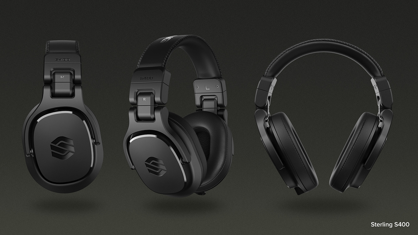 Dan Grove，Sterling s series，Studio headphones，Product visualization，Ergonomics，