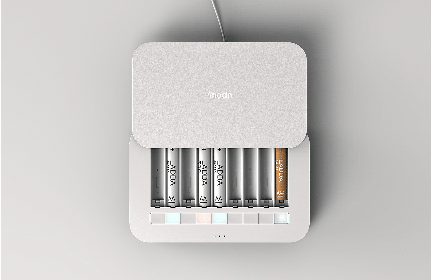 Waia，Sustainable battery charger，Modern battery charger，product design，protect the environment，