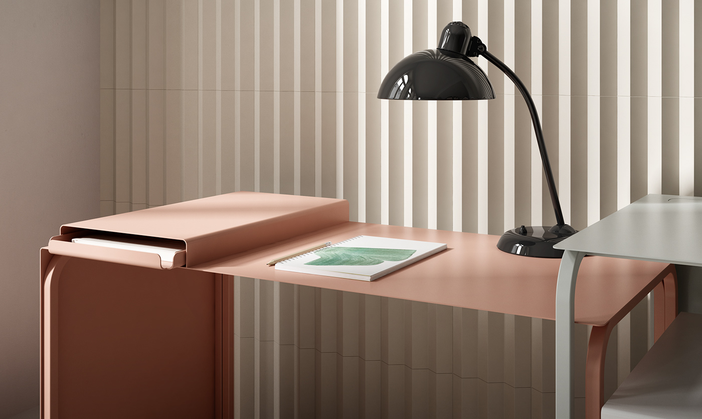 Giuseppe Burgio，"Join" desk，Simple design，Customizable，Multifunctional system，