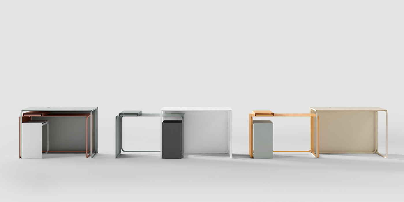 Giuseppe Burgio，"Join" desk，Simple design，Customizable，Multifunctional system，