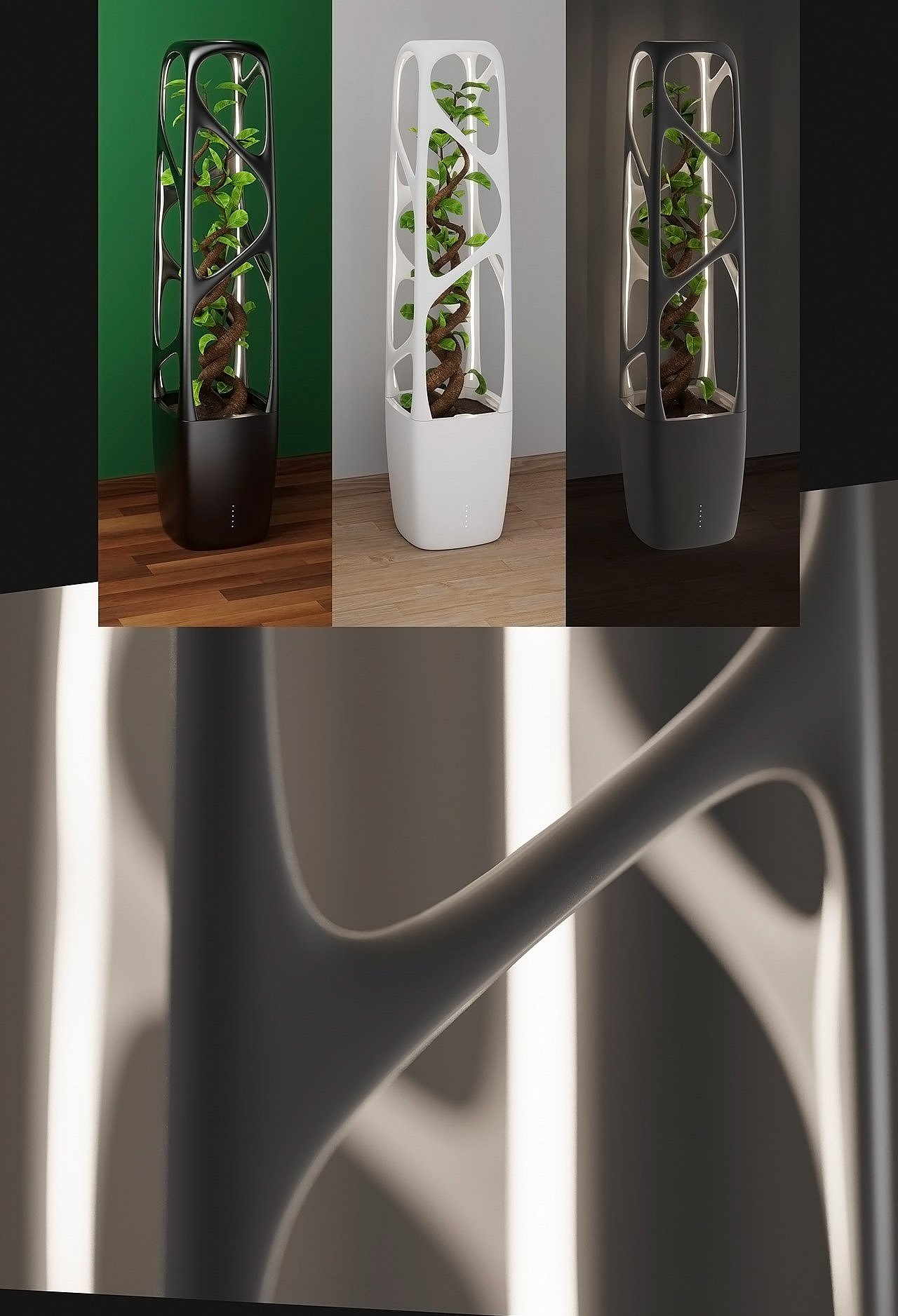 Indoor gardening，Klaustrafloria planter，product design，Vladimir Popov，