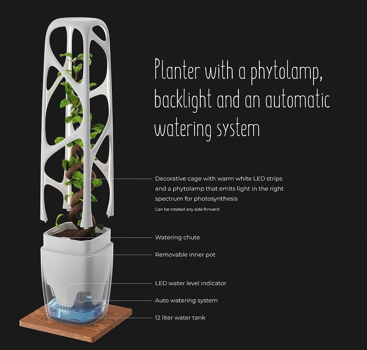 Indoor gardening，Klaustrafloria planter，product design，Vladimir Popov，