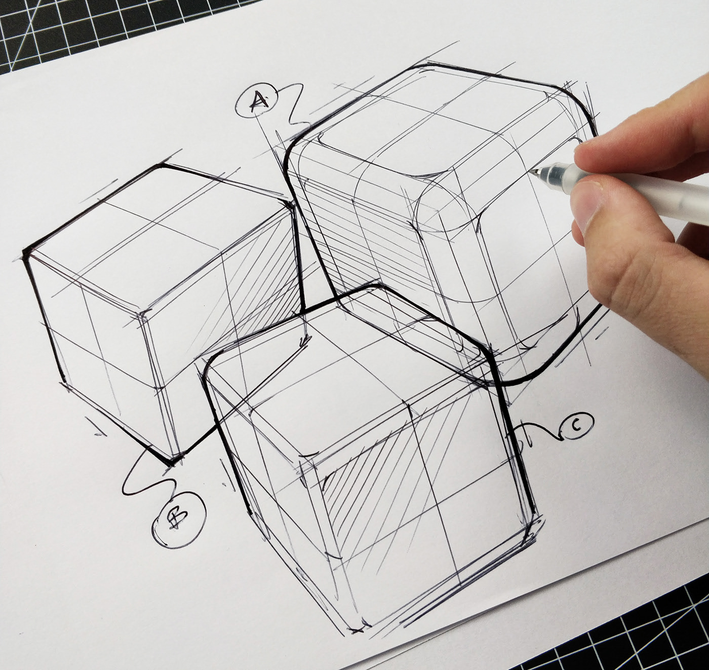 Design sketch，Product sketch，Hand drawn，Sketch，