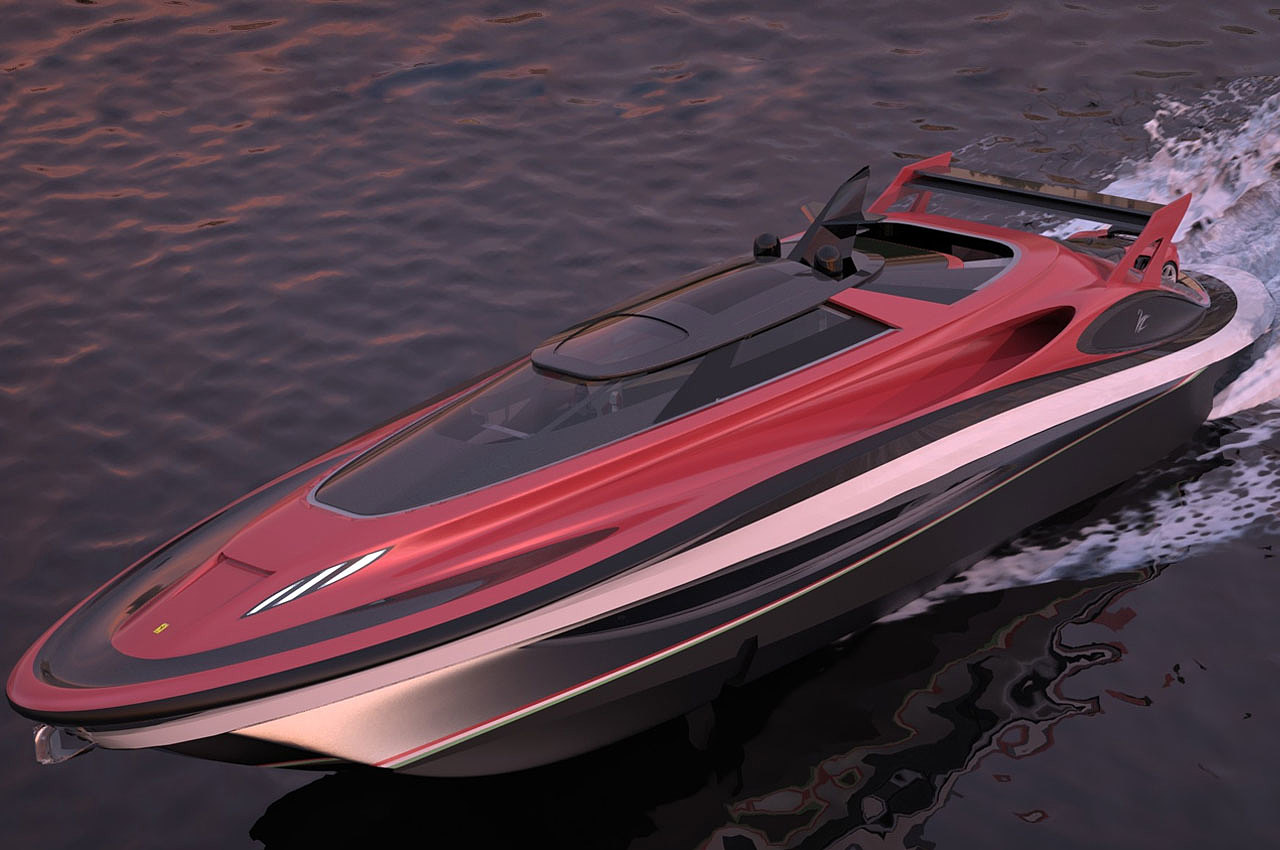yacht，deck，Ferrari，a ship，