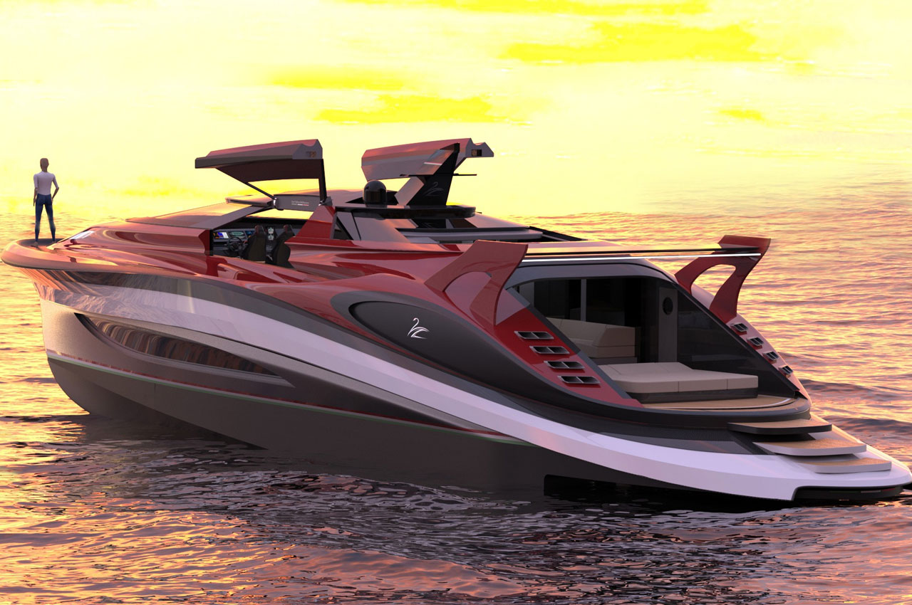 yacht，deck，Ferrari，a ship，