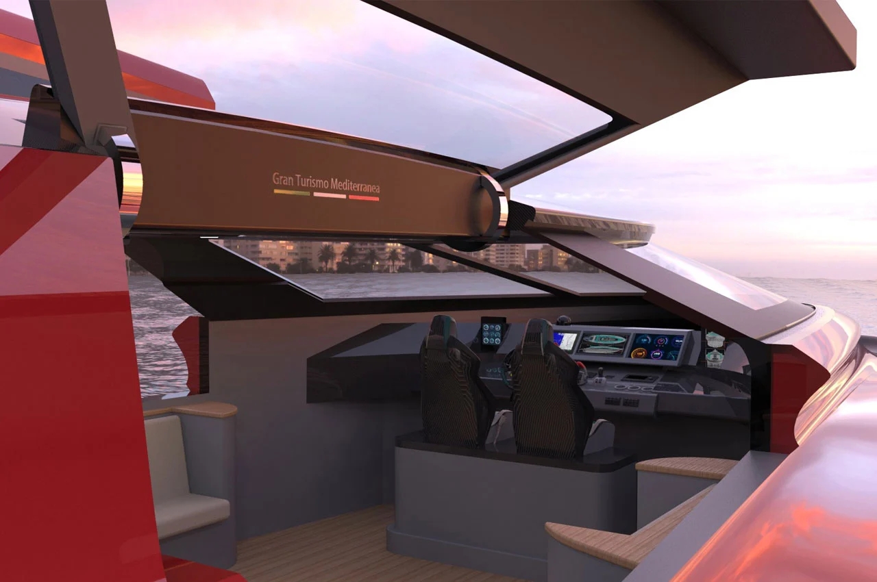 yacht，deck，Ferrari，a ship，