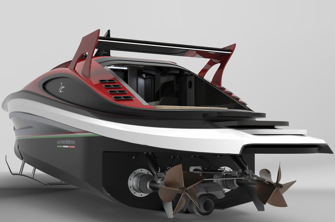 yacht，deck，Ferrari，a ship，